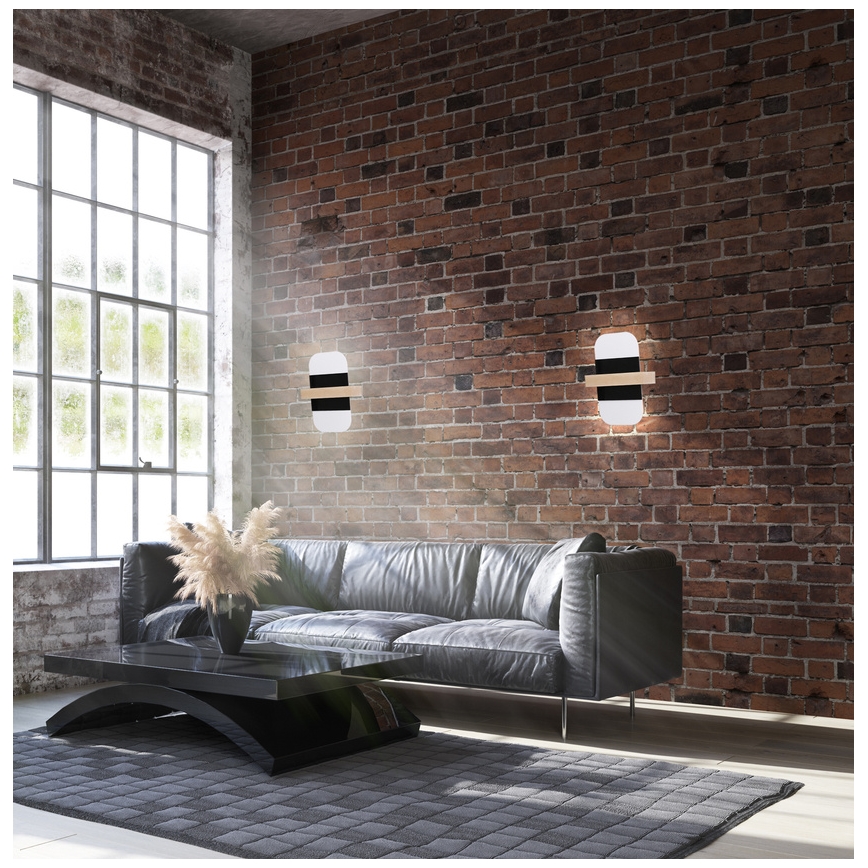 LED Stenska svetilka APRIL LED/6W/230V bela/črna