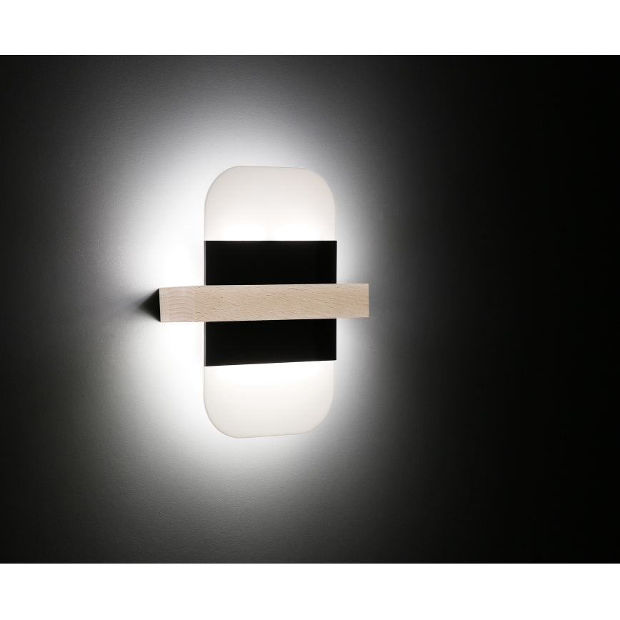 LED Stenska svetilka APRIL LED/6W/230V bela/črna