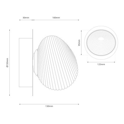 LED Stenska svetilka BOLLA LED/3W/230V sijajni krom