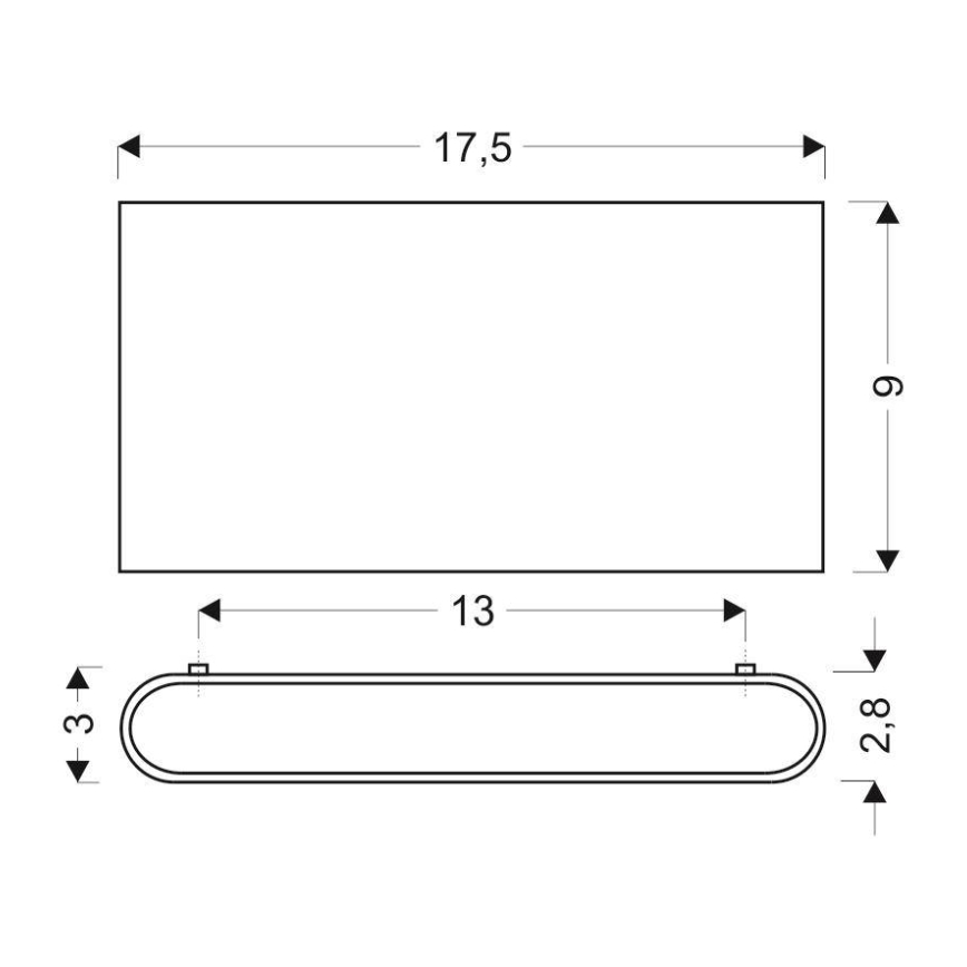 LED Stenska svetilka CARLI 2xLED/10W/230V