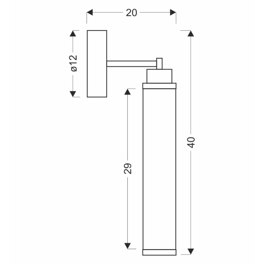 LED stenska svetilka CORTE LED/10W/230V črna