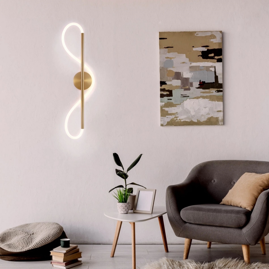 LED stenska svetilka EMMA LED/19W/230V zlata