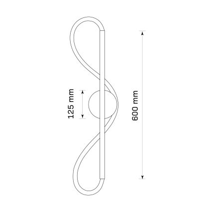 LED stenska svetilka EMMA LED/19W/230V zlata