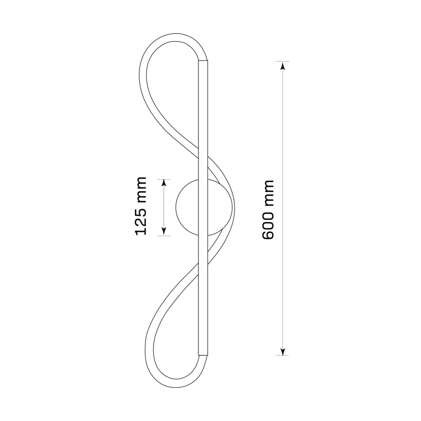 LED stenska svetilka EMMA LED/19W/230V zlata