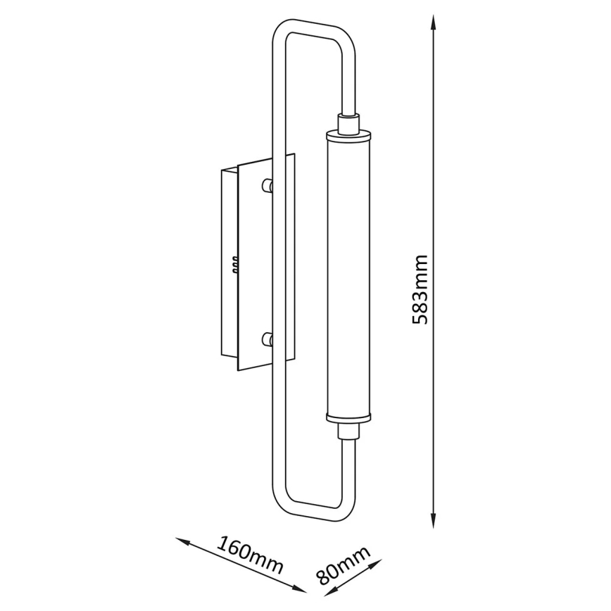 LED stenska svetilka FELICJA LED/14W/230V 4000K črna