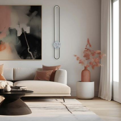 LED stenska svetilka FLORENTYNA LED/24W/230V 4000K črna/bela