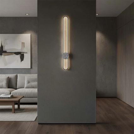 LED stenska svetilka FLORENTYNA LED/24W/230V 4000K črna/bela