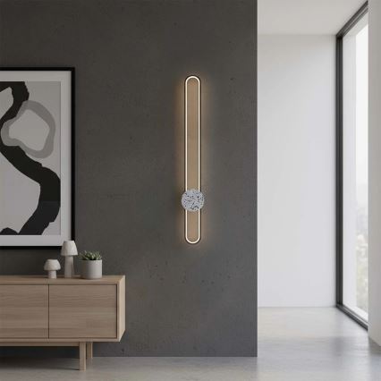 LED stenska svetilka FLORENTYNA LED/24W/230V 4000K črna/bela