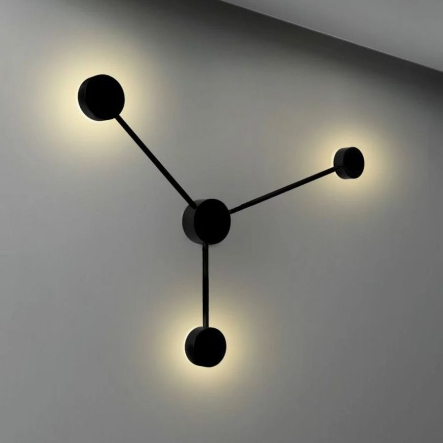 LED Stenska svetilka JOY 3xGX53/6W/230V črna
