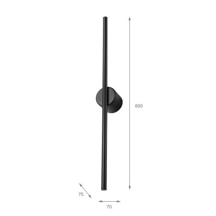 LED stenska svetilka LANA LED/7W/230V 4000K črna