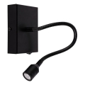 LED Stenska svetilka LECTOR LED/2,5W/230V črna