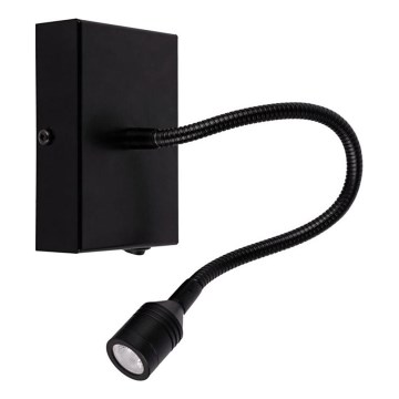 LED Stenska svetilka LECTOR LED/2,5W/230V črna