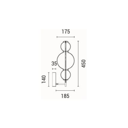 LED Stenska svetilka LED/12,6W/230V 3000K