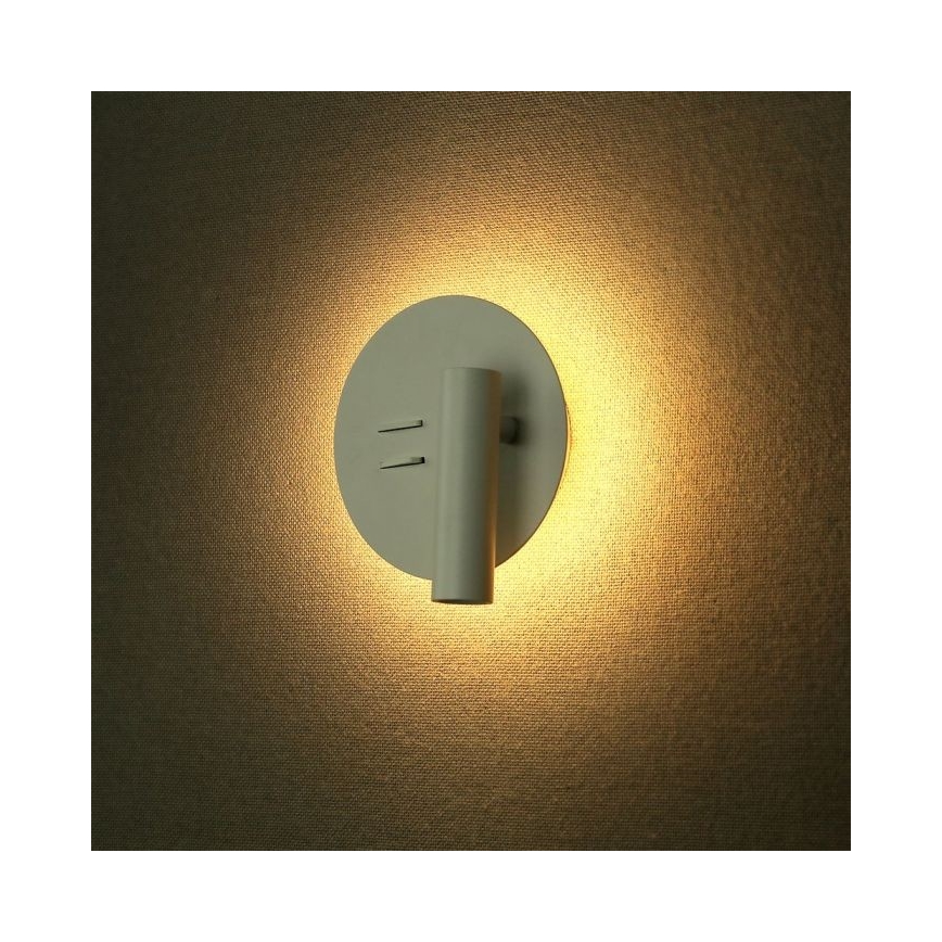 LED Stenska svetilka LED/3W/230V + LED/6W/230V 3000K bela
