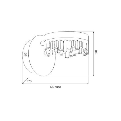 LED stenska svetilka LED/4W/230V zlata