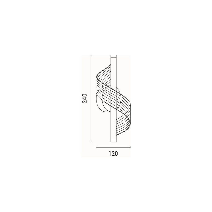 LED Stenska svetilka LED/8W/230V 3000K zlata