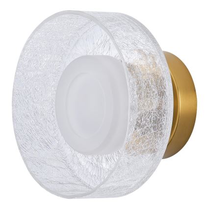 LED Stenska svetilka LED/8W/230V 3000K zlata/prozorna