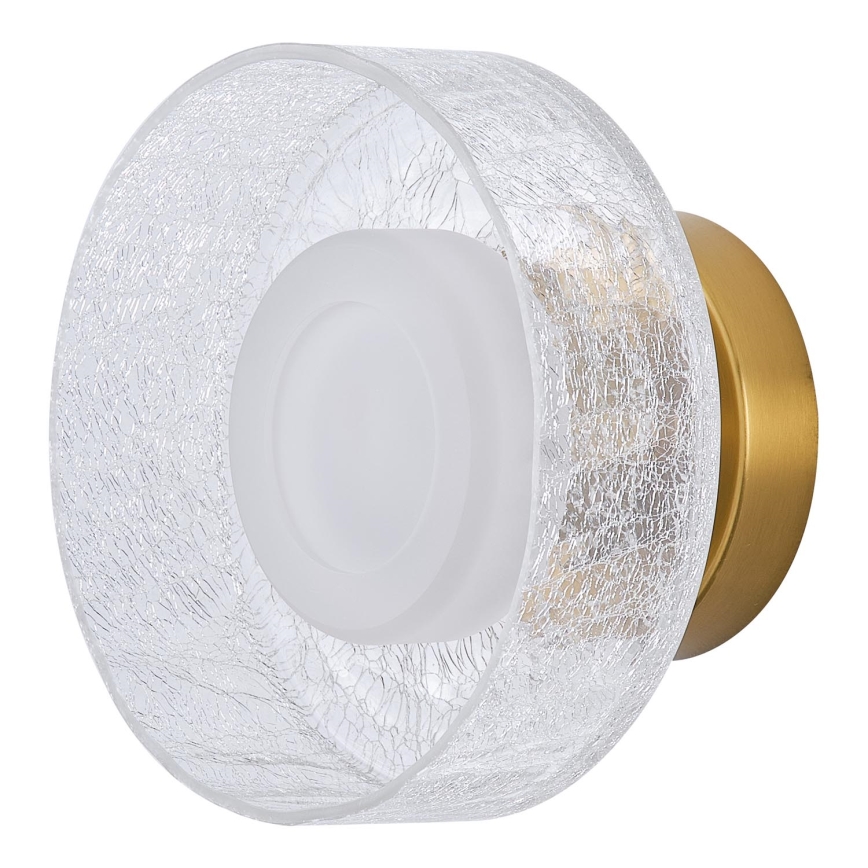 LED Stenska svetilka LED/8W/230V 3000K zlata/prozorna