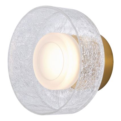LED Stenska svetilka LED/8W/230V 3000K zlata/prozorna