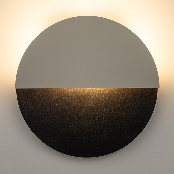 LED Stenska svetilka LUNA LED/7W/230V pr. 26 cm črna/bež