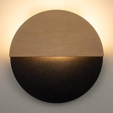 LED Stenska svetilka LUNA LED/7W/230V pr. 26 cm črna/bež