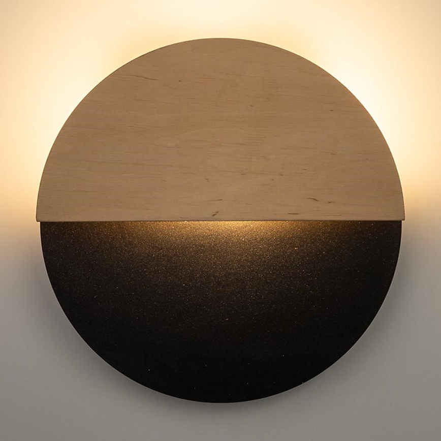 LED Stenska svetilka LUNA LED/7W/230V pr. 26 cm črna/bež