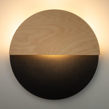 LED Stenska svetilka LUNA LED/7W/230V pr. 36 cm črna/bež