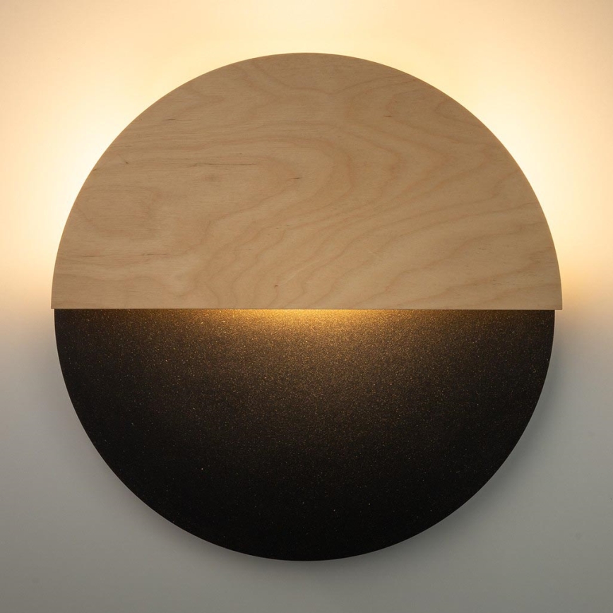LED Stenska svetilka LUNA LED/7W/230V pr. 36 cm črna/bež