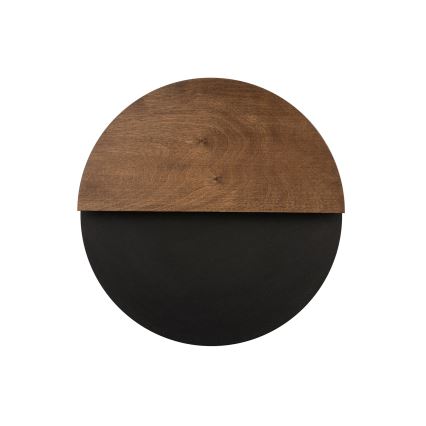 LED Stenska svetilka LUNA LED/7W/230V pr. 36 cm črna/rjava