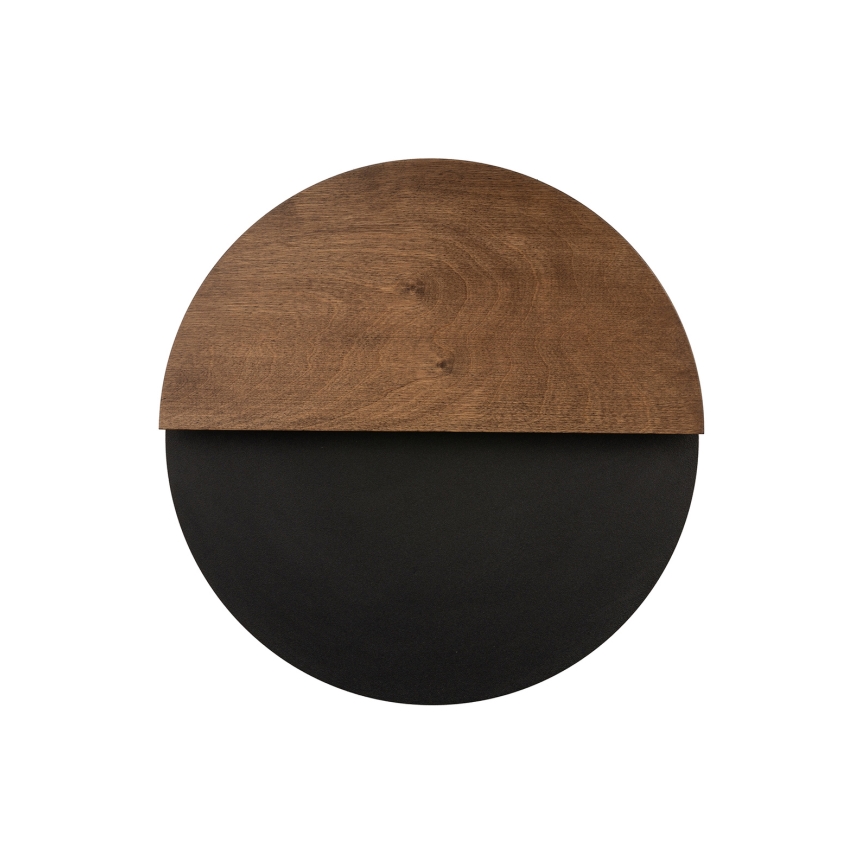 LED Stenska svetilka LUNA LED/7W/230V pr. 36 cm črna/rjava