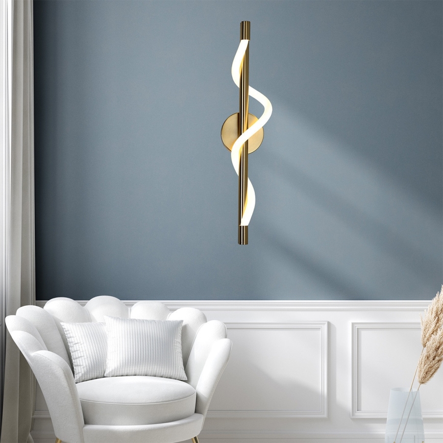 LED stenska svetilka MELECA LED/12W/230V 3000/4000/6000K zlata