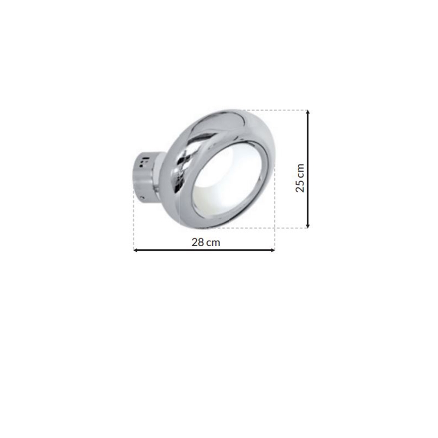 LED Stenska svetilka MERCURIO 1xLED/12W/230V
