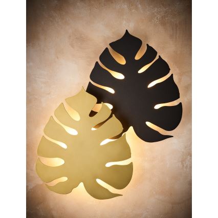 LED Stenska svetilka MONSTERA LED/12W/230V zlata