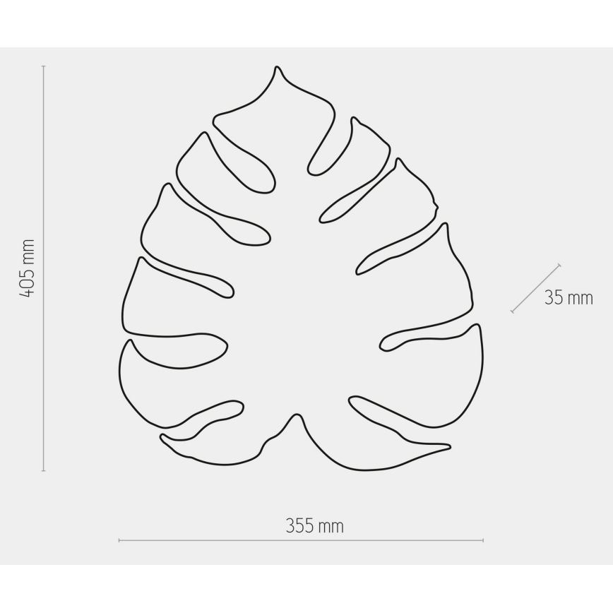 LED Stenska svetilka MONSTERA LED/12W/230V zlata