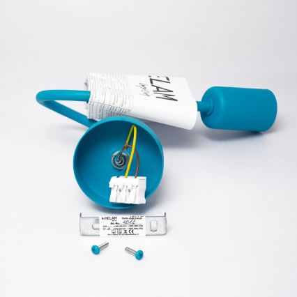 LED stenska svetilka OXFORD 1xE27/15W/230V modra