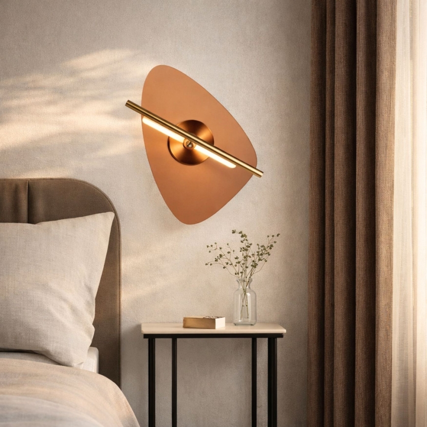 LED stenska svetilka RELAX LED/5W/230V zlata/dimna rjava