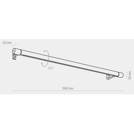 LED Stenska svetilka ROLLO LED/30W/230V les