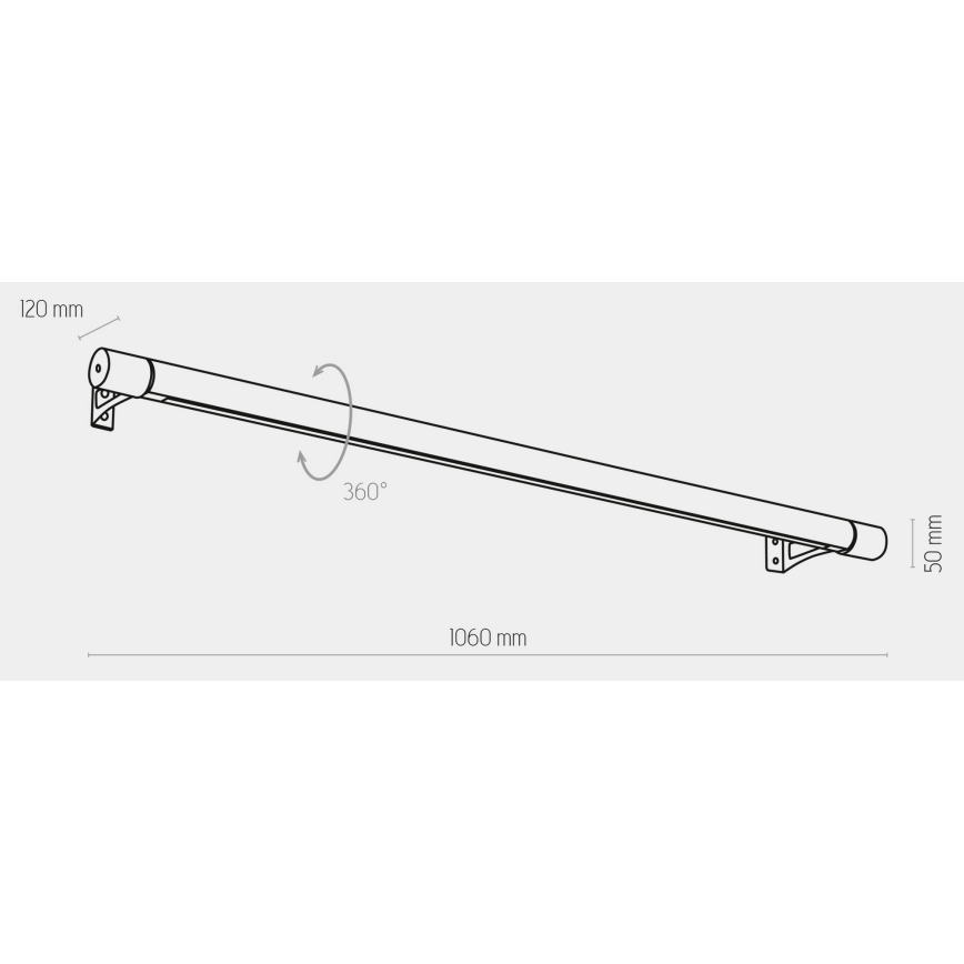 LED Stenska svetilka ROLLO LED/30W/230V les