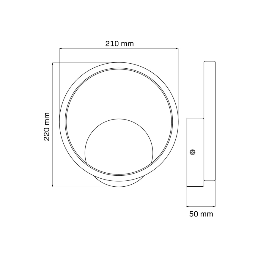 LED Stenska svetilka ROMAN LED/11,5W/230V 4000K črna