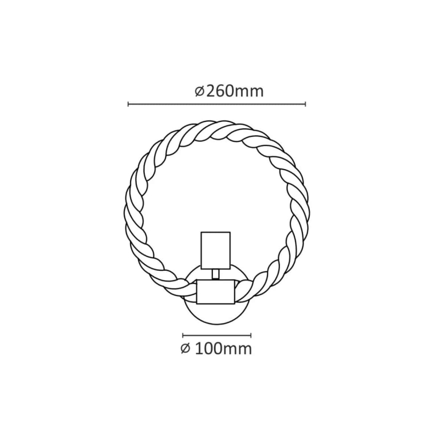 LED Stenska svetilka ROPE ARTHUR 1xE27/10W/230V