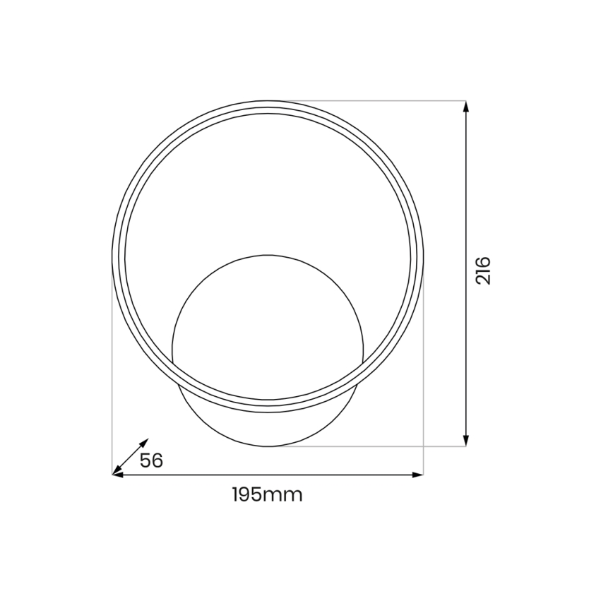 LED Stenska svetilka ROTONDA LED/7W/230V zlata