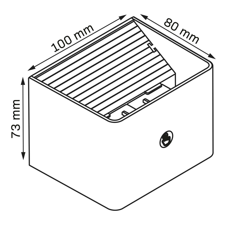 LED Zatemnitvena stenski na dotik svetel s senzorjem MIRI LED/2,5W/3,7V 3000/4000/6400K 4000 mAh črna