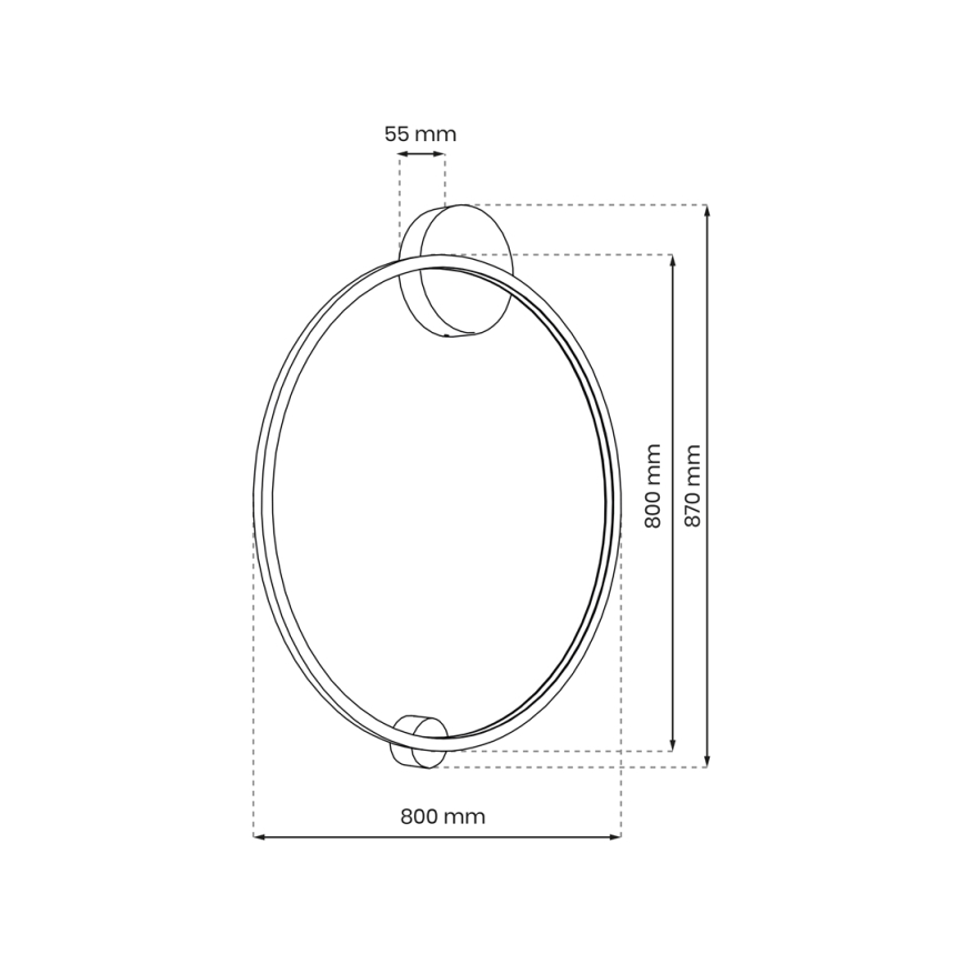 LED Stenska svetilka SATURNO LED/46W/230V pr. 80 cm IP44 zlata