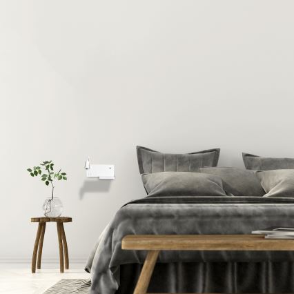 LED stenska svetilka SHELF LED/4W+LED/5W+LED/2W/230V + USB-priključek bela