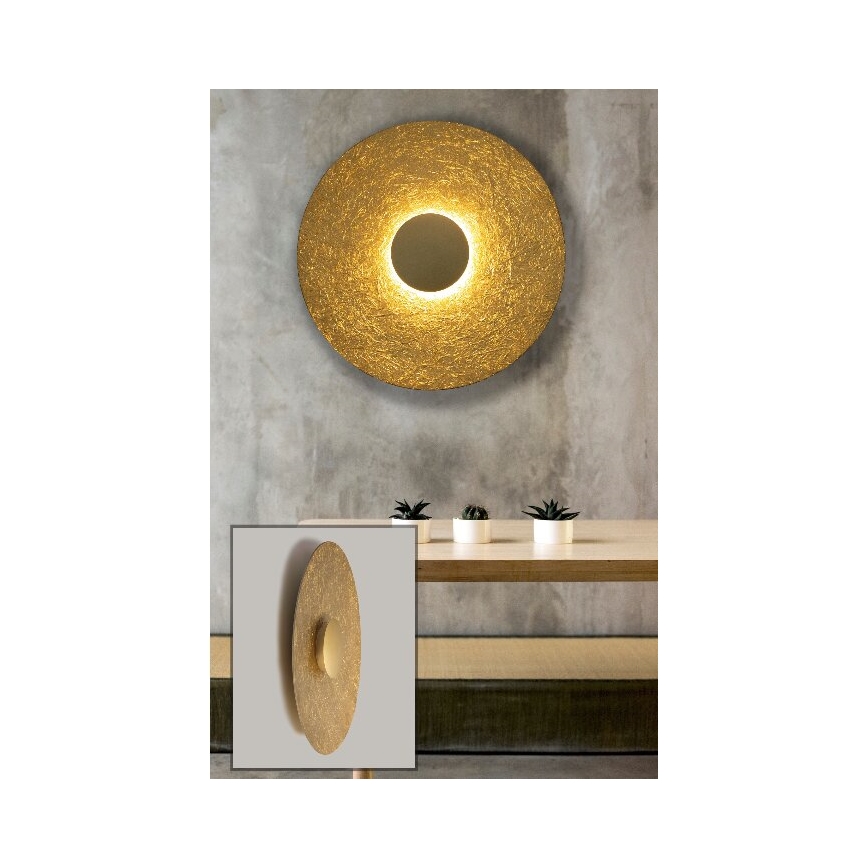 LED Stenska svetilka SOLE LED/16W/230V pr. 65 cm zlata