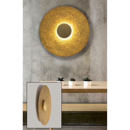 LED Stenska svetilka SOLE LED/7W/230V pr. 44 cm zlata