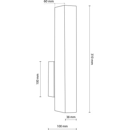 LED Stenska svetilka TEO LED/3W/230V 3000K bor