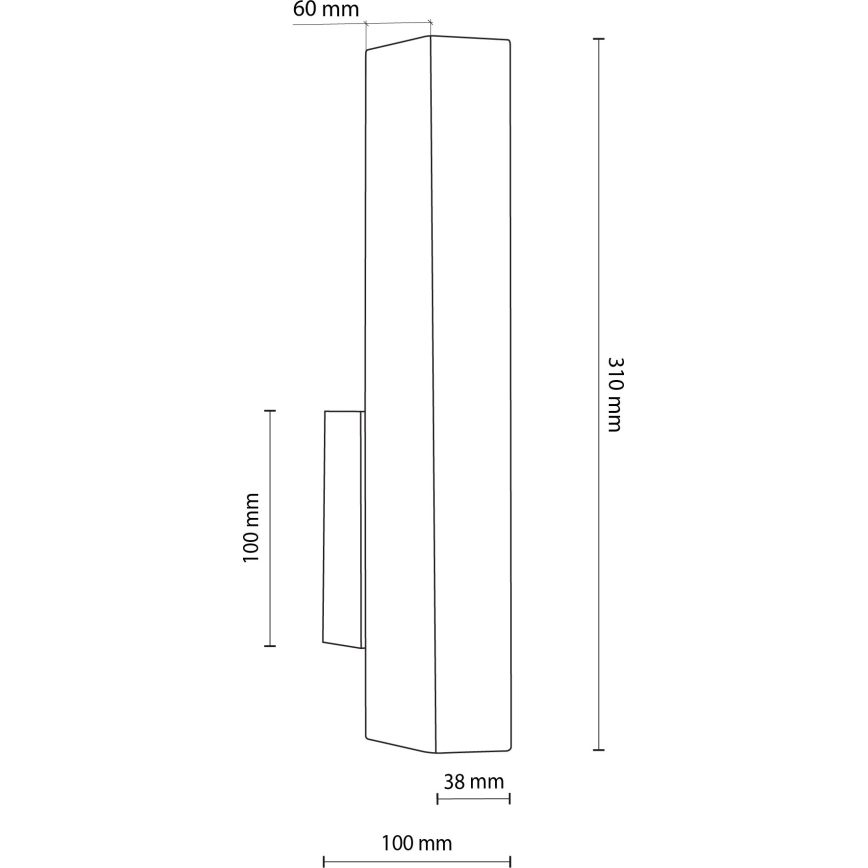 LED Stenska svetilka TEO LED/3W/230V 3000K oreh