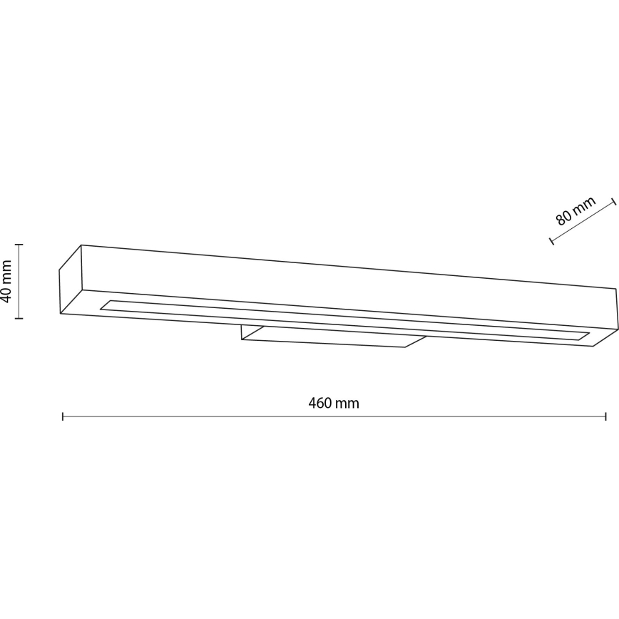 LED Stenska svetilka TEO LED/8W/230V 3000K bor