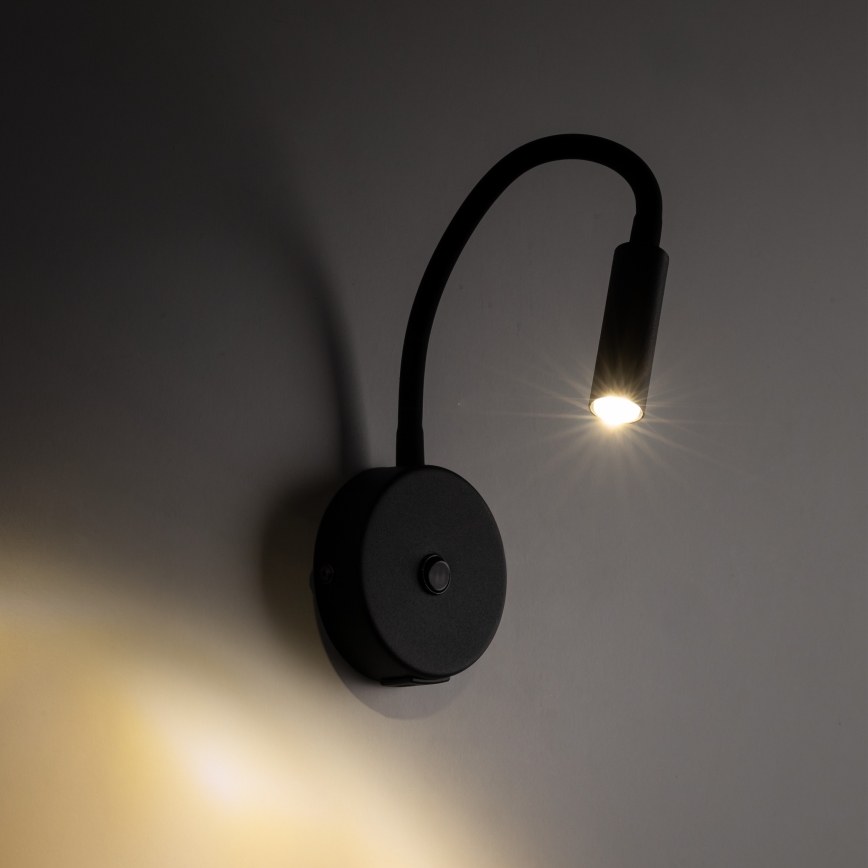 LED Stenska svetilka z USB port LAGOS 1xG9/3W/5V 4000K črna